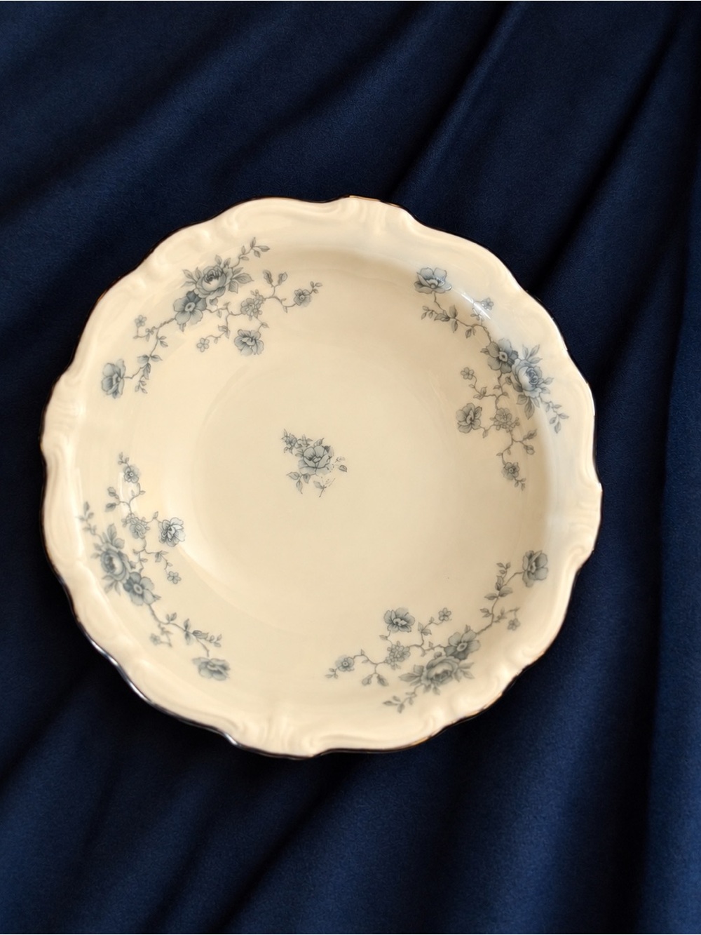Vintage Johann Haviland Bavaria Blue Floral Bowl 5.25”
